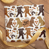 ボクサー犬のシルエットのシームレスパターン ラッピングペーパー