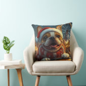 ボクサー犬のジェットコースター クリスマス クッション (椅子)