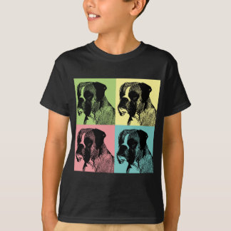 ボクサー犬のスタンパのポップアート Tシャツ