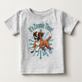 ボクサー犬のズーミータイム ベビーTシャツ