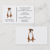 ボクサー犬のデザイン搭乗ケネル 名刺 (正面/裏面)