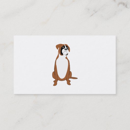 ボクサー犬のデザイン搭乗ケネル 名刺 (裏面)