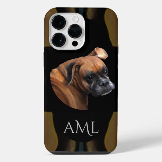 ボクサー犬のバーマ iPhoneケース (裏面)