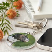 ボクサー犬のプロフィール キーホルダー (正面右)