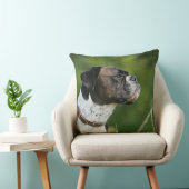 ボクサー犬のプロフィール クッション (椅子)