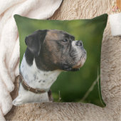 ボクサー犬のプロフィール クッション (ブランケット)