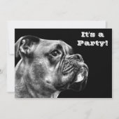 ボクサー犬のプロフィール 招待状 (正面)