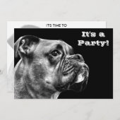 ボクサー犬のプロフィール 招待状 (正面/裏面)