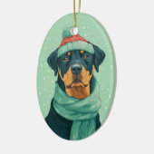 ボクサー犬のホリデー記念グッズ セラミックオーナメント (左)