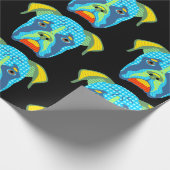 ボクサー犬のポップアートの包装紙 ラッピングペーパー (角)