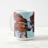 ボクサー犬のポートレートのマグ コーヒーマグカップ (正面左)