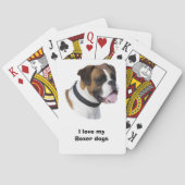 ボクサー犬のポートレートの写真 トランプ (裏面)