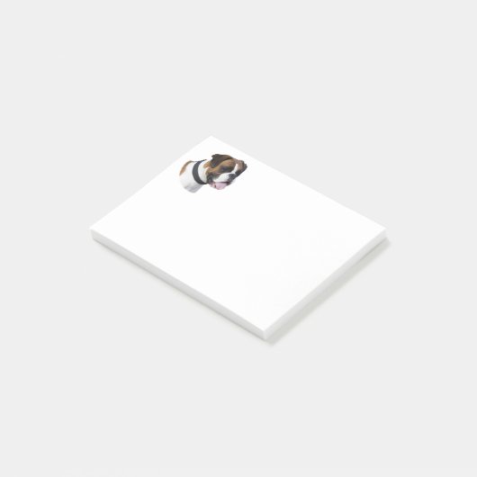 ボクサー犬のポートレートの写真 ポストイット (アングル)