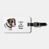 ボクサー犬のポートレートの写真 ラゲッジタグ (正面横)