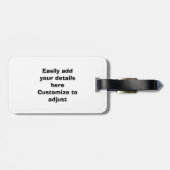 ボクサー犬のポートレートの写真 ラゲッジタグ (裏面横)