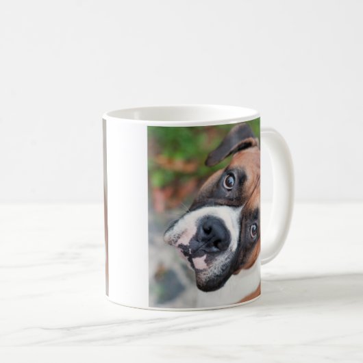 ボクサー犬のマグ コーヒーマグカップ (正面右)