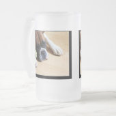 ボクサー犬のマグ フロストグラスビールジョッキ (正面左)