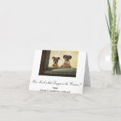 ボクサー犬のメッセージカード-クリスマスか挨拶状 シーズンカード (裏面)