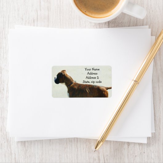 ボクサー犬の住所 シール (インサイチュ)