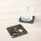 ボクサー犬の側面のプロフィール コースター (右側)