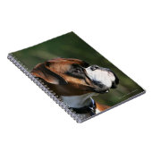 ボクサー犬の側面のプロフィール ノートブック (右側)