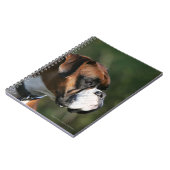 ボクサー犬の側面のプロフィール ノートブック (左側)