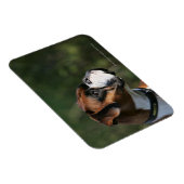 ボクサー犬の側面プロファイル マグネット (右側)