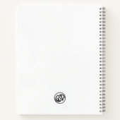 ボクサー犬の大理石像 ヴィンテージスタイル ノートブック (裏面)