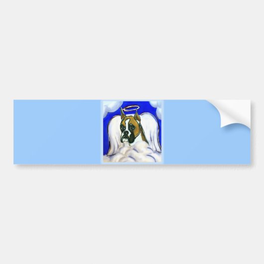 ボクサー犬の天使 バンパーステッカー (正面)