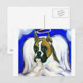 ボクサー犬の天使 ポストカード (正面/裏面)