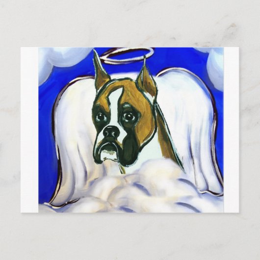 ボクサー犬の天使 ポストカード (正面)