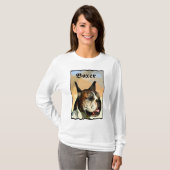 ボクサー犬の女性のワイシャツ Tシャツ (正面フル)