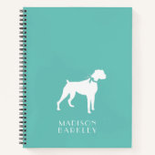 ボクサー犬の子犬 ノートブック (正面)