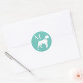 ボクサー犬の子犬 ラウンドシール (封筒)