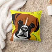 ボクサー犬の恋人の枕 クッション (ブランケット)