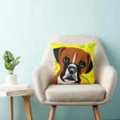 ボクサー犬の恋人の枕 クッション (椅子)