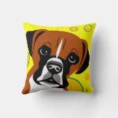 ボクサー犬の恋人の枕 クッション (裏面)