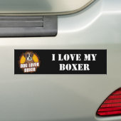 ボクサー犬の恋人 バンパーステッカー (車上)