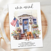 ボクサー犬の愛国パーソナライズされたペット引越 案内状