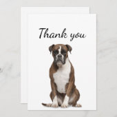 ボクサー犬の愛玩動物に感謝 サンキューカード (正面/裏面)