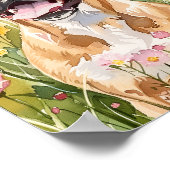 ボクサー犬の水彩プリント – かわいいボクサーのウォールアート ポスター (角)