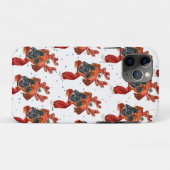 ボクサー犬の水彩画柄と星クリスマス Case-Mate iPhoneケース (裏面(横))