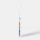 ボクサー犬の水色のスプラッシュ iPhoneケース (左側面)