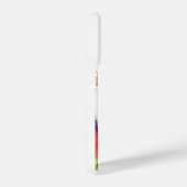 ボクサー犬の水色のスプラッシュ iPhoneケース (右側面)