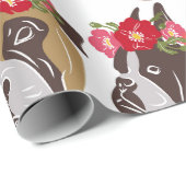 ボクサー犬の漫画カラフルのシームレスなパターン ラッピングペーパー (ロールコーナー)