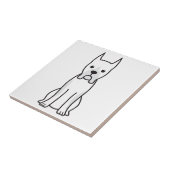 ボクサー犬の漫画 タイル (側面)