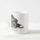 ボクサー犬の疲れたマグ コーヒーマグカップ (正面左)