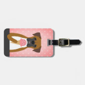 ボクサー犬の荷物タグ ラゲッジタグ (正面横)