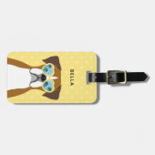 ボクサー犬の荷物タグ ラゲッジタグ (正面横)