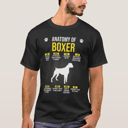 ボクサー犬の解剖学 Tシャツ (正面)